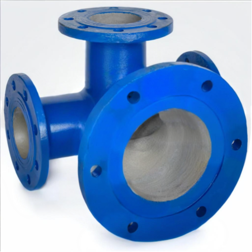 Тройник с пожарной подставкой фланцевый ППТФ Ду 500-200 (L=600-400) ВЧШГ с ЦПП цинк+AL ГОСТ ISO 2531-2012 в Иркутске