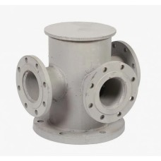 Тройник с пожарной подставкой фланцевый ППТФ стальной Ду 100-100