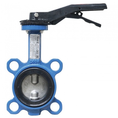 Затвор ручной с чугунным диском и рукояткой межфланцевый 1,6 МПа EPDM ЗПФ GG25 ЛАЗ 125х54 мм в Иркутске